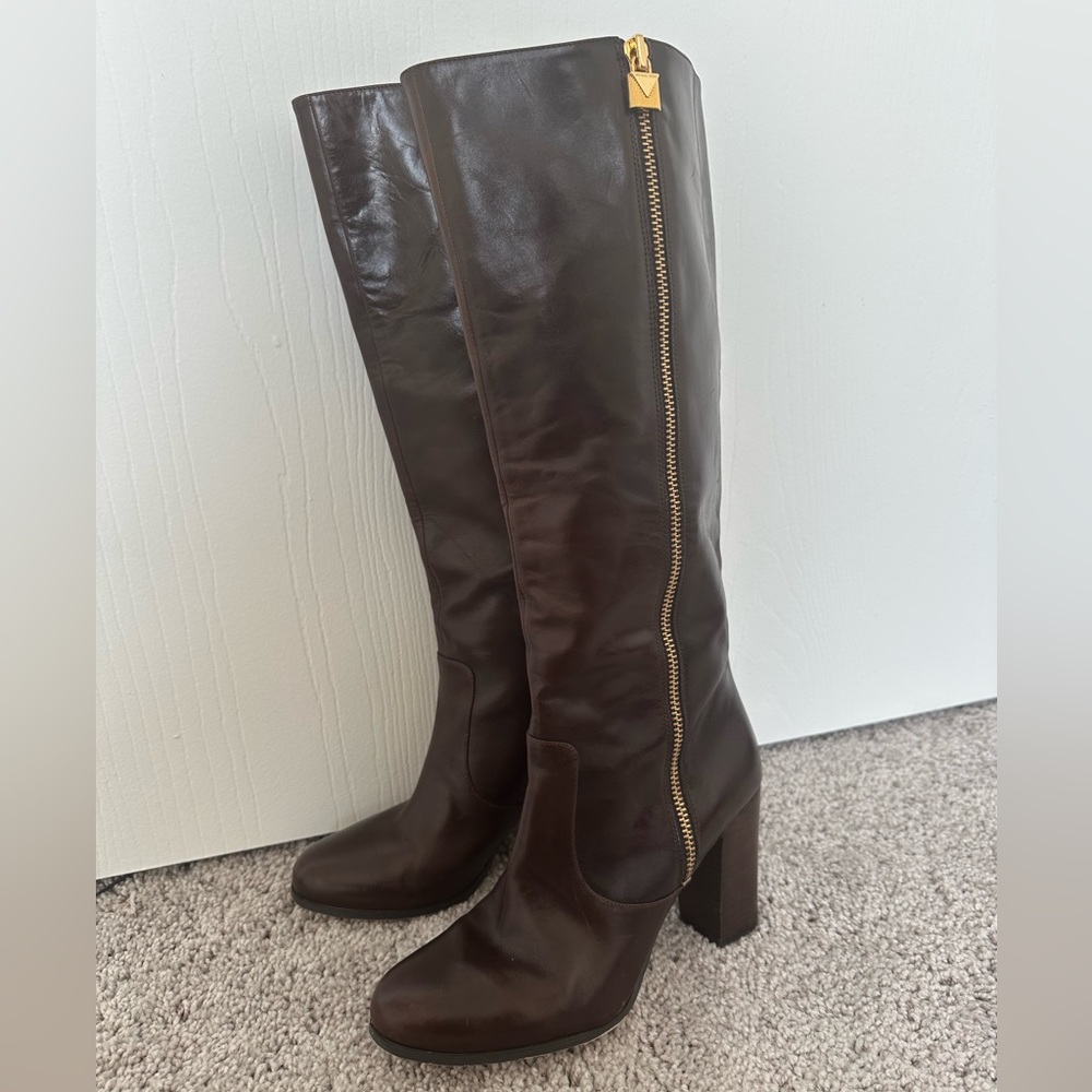 Michael Kors Tall Brown Leather Boots